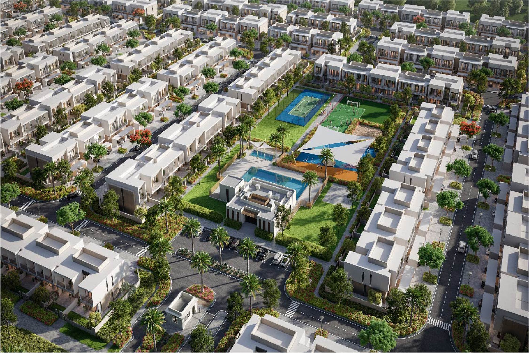 Town Square Dubai Aerial View